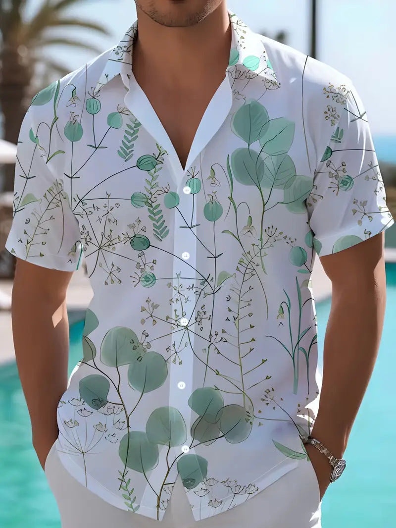 Cross-Border Trendy Cool Spring And Summer New Fashion Men'S Clothing Men'S Short-Sleeved Shirts Tops Cardigans Cross-Border Source Work