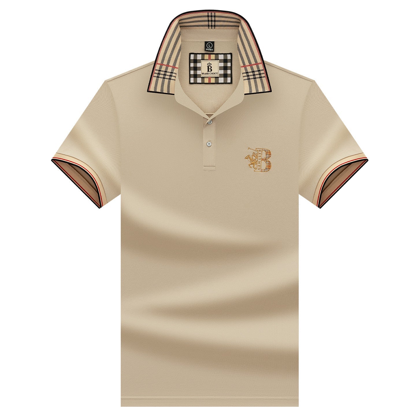 Alihu Men'S Summer New Style Paul Brand Loose Embroidered Short-Sleeved T-Shirt Men'S T Business Lapel Men'S Polo Shirt