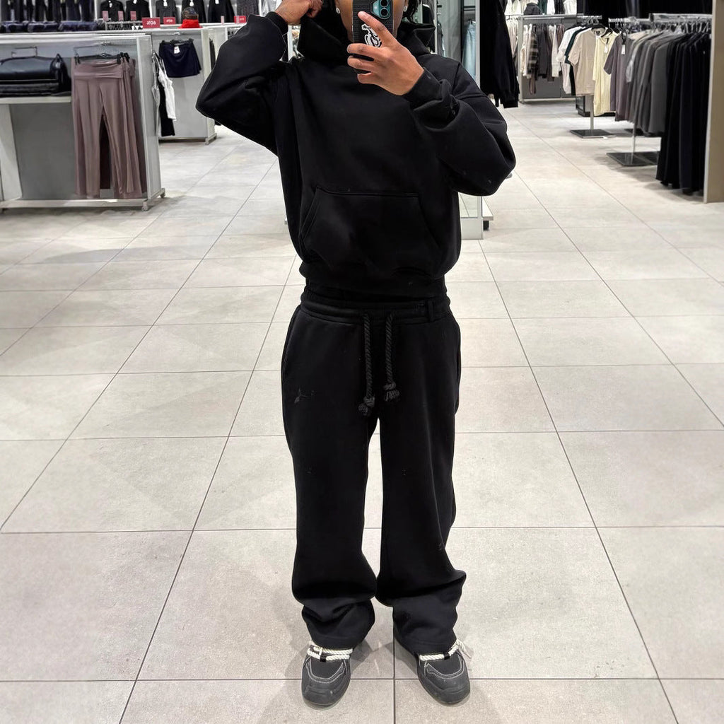 American Retro Casual West Coast Sweatpants High Street Kpop Hip Hop Rap Casual Pants Loose Straight Pants Y2K