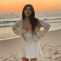 European And American Ins Sexy Suspender Strapless Backless Lace Breast-Wrapped Lace Dress For Women Summer Solid Color Satin Skirt