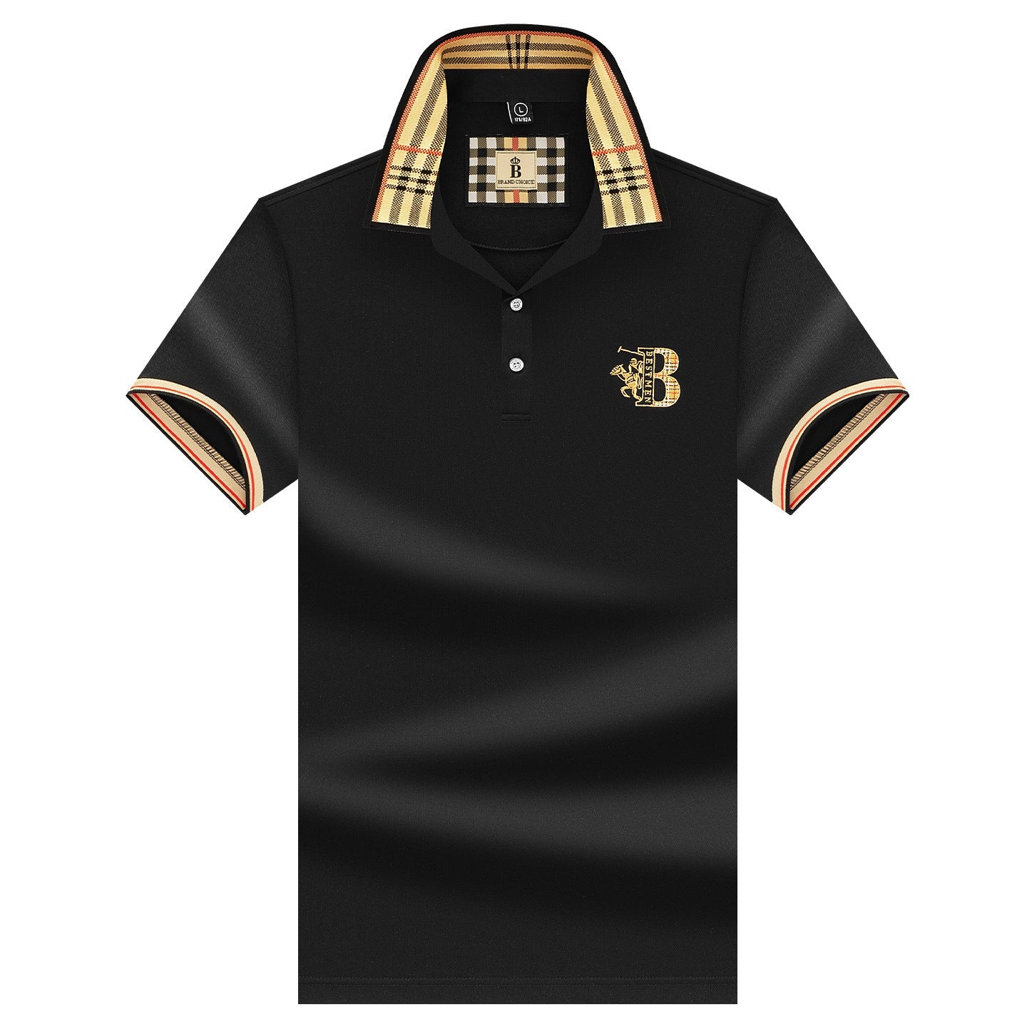 Alihu Men'S Summer New Style Paul Brand Loose Embroidered Short-Sleeved T-Shirt Men'S T Business Lapel Men'S Polo Shirt