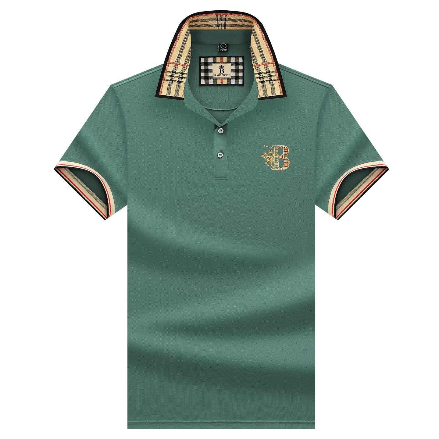 Alihu Men'S Summer New Style Paul Brand Loose Embroidered Short-Sleeved T-Shirt Men'S T Business Lapel Men'S Polo Shirt