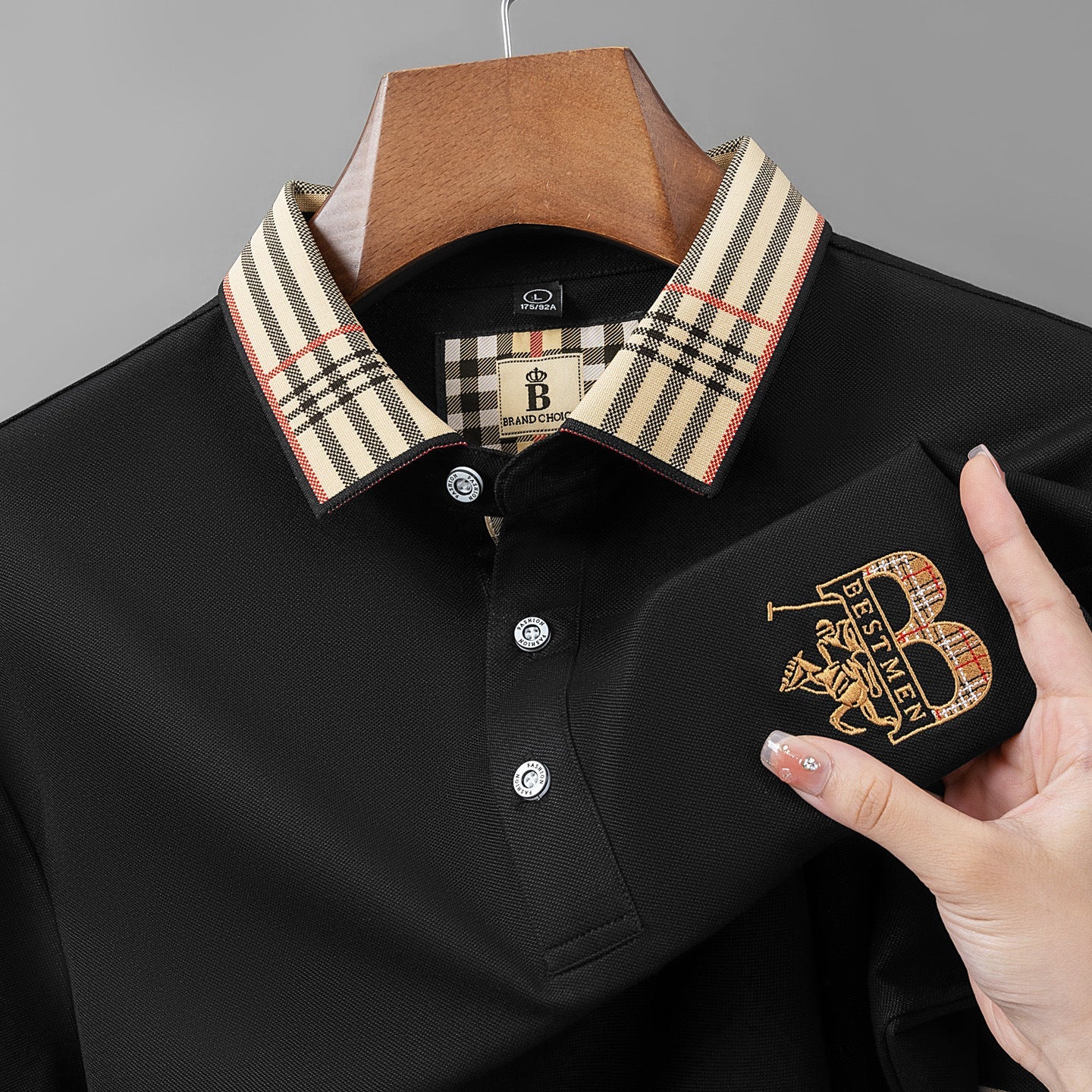 Alihu Men'S Summer New Style Paul Brand Loose Embroidered Short-Sleeved T-Shirt Men'S T Business Lapel Men'S Polo Shirt