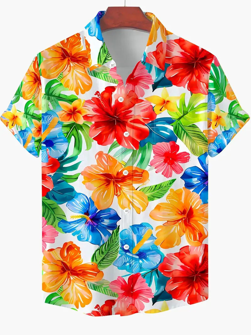 Cross-Border Trendy Cool Spring And Summer New Fashion Men'S Clothing Men'S Short-Sleeved Shirts Tops Cardigans Cross-Border Source Work