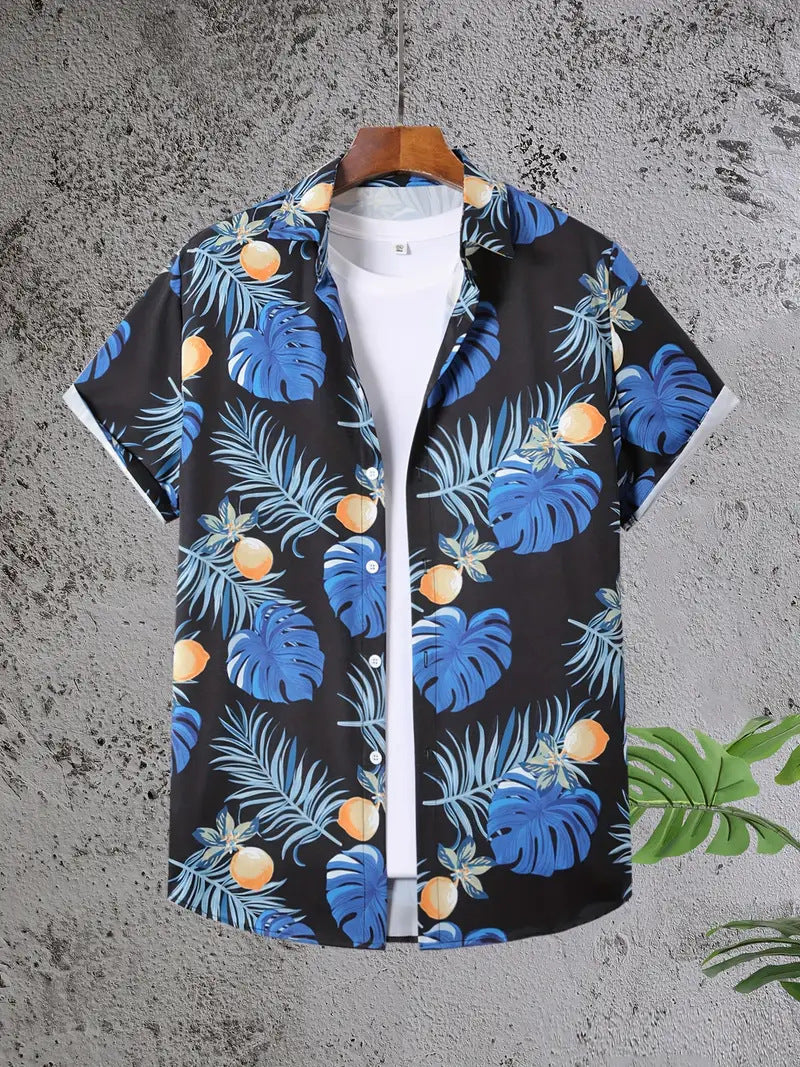 Cross-Border Trendy Cool Spring And Summer New Fashion Men'S Clothing Men'S Short-Sleeved Shirts Tops Cardigans Cross-Border Source Work