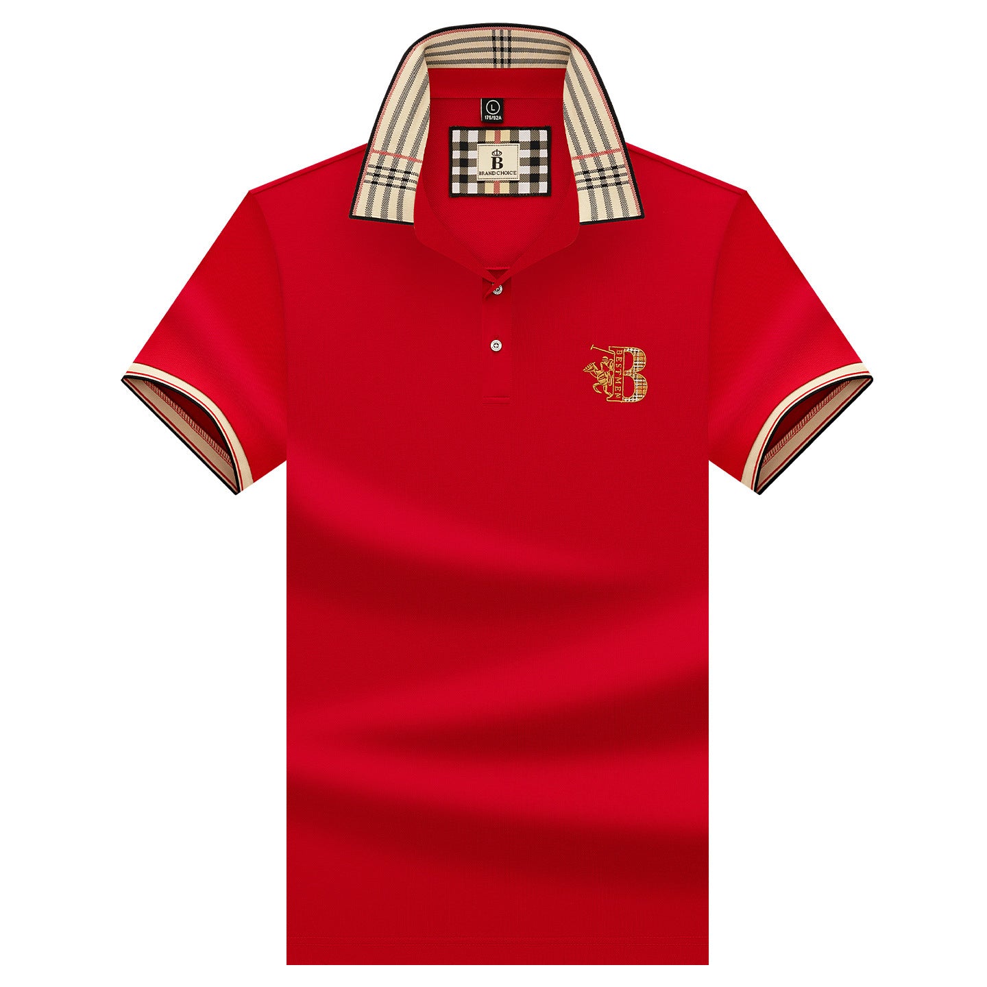 Alihu Men'S Summer New Style Paul Brand Loose Embroidered Short-Sleeved T-Shirt Men'S T Business Lapel Men'S Polo Shirt