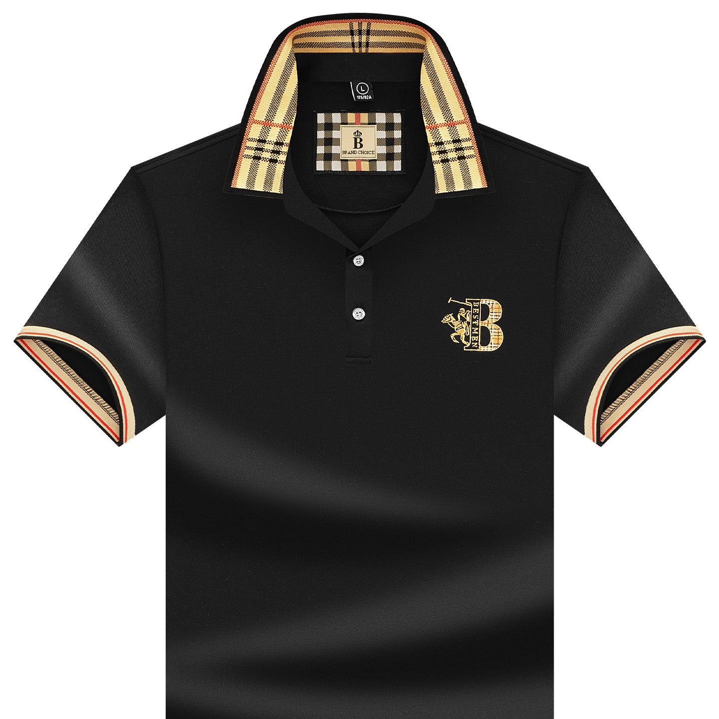 Alihu Men'S Summer New Style Paul Brand Loose Embroidered Short-Sleeved T-Shirt Men'S T Business Lapel Men'S Polo Shirt