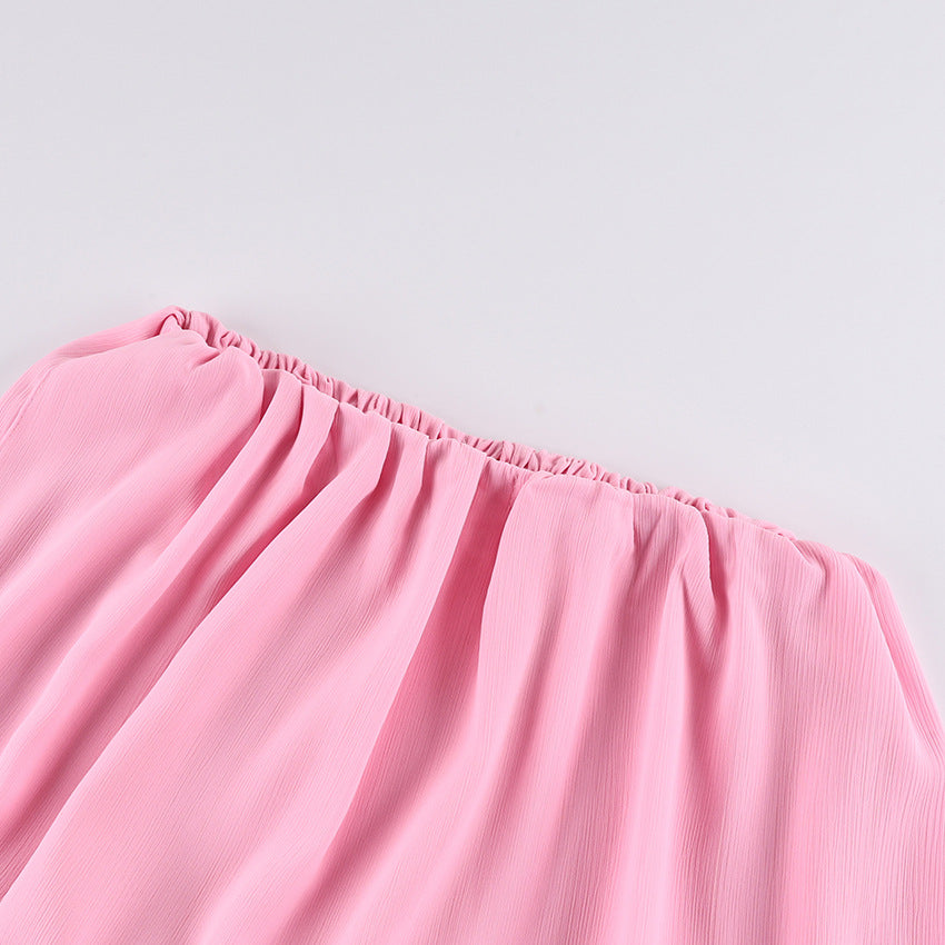 2026 New Style Elegant Chiffon Long Skirt, Design, Temperament, Fashionable Drape Long Skirt, Cross-Border Commuting Skirt